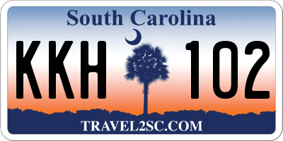 SC license plate KKH102