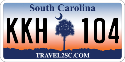 SC license plate KKH104