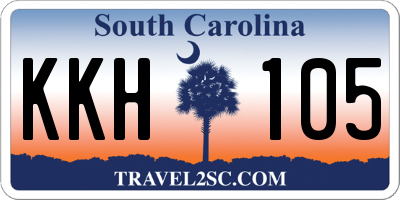 SC license plate KKH105