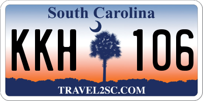 SC license plate KKH106