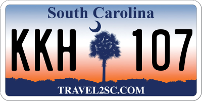 SC license plate KKH107