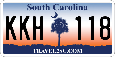 SC license plate KKH118