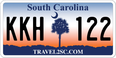 SC license plate KKH122