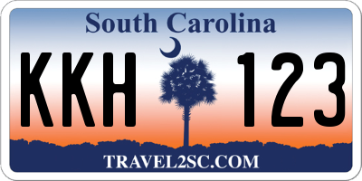 SC license plate KKH123