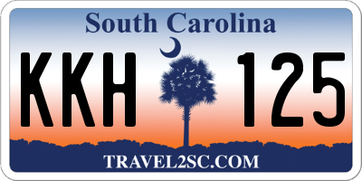 SC license plate KKH125