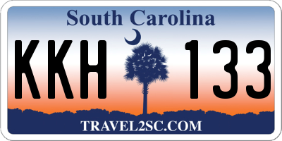 SC license plate KKH133