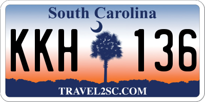 SC license plate KKH136