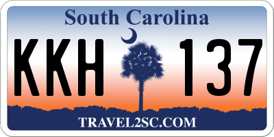 SC license plate KKH137