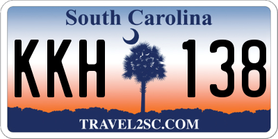 SC license plate KKH138