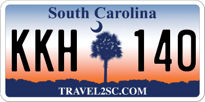 SC license plate KKH140