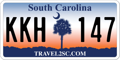 SC license plate KKH147