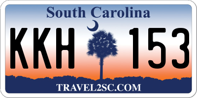 SC license plate KKH153
