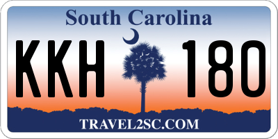 SC license plate KKH180
