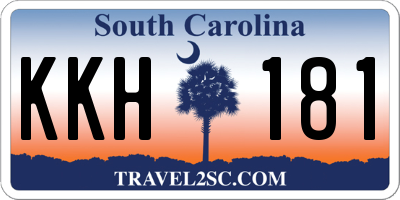 SC license plate KKH181