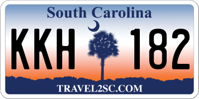 SC license plate KKH182