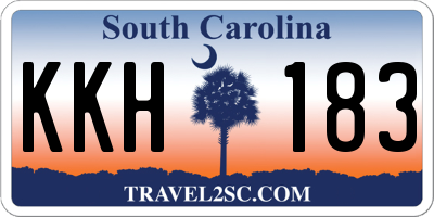 SC license plate KKH183