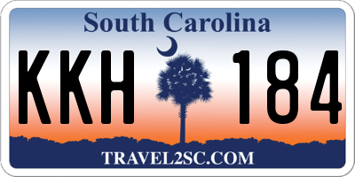 SC license plate KKH184