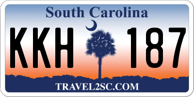 SC license plate KKH187