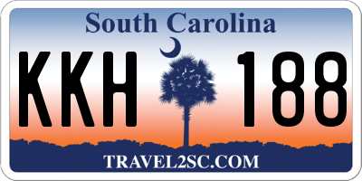 SC license plate KKH188
