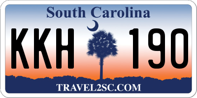 SC license plate KKH190