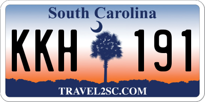 SC license plate KKH191