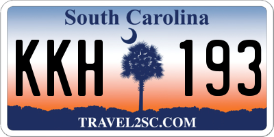 SC license plate KKH193