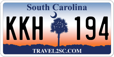 SC license plate KKH194