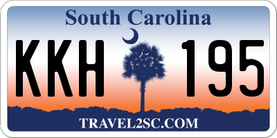 SC license plate KKH195