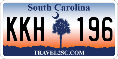 SC license plate KKH196