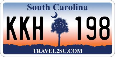 SC license plate KKH198