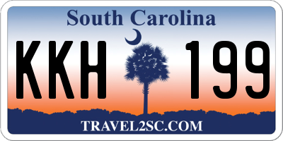 SC license plate KKH199
