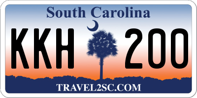 SC license plate KKH200