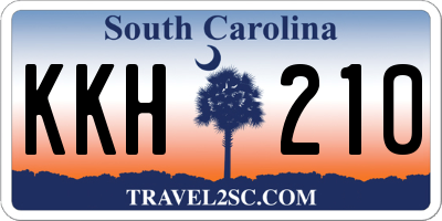 SC license plate KKH210