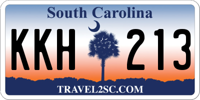 SC license plate KKH213