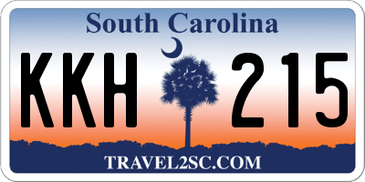 SC license plate KKH215