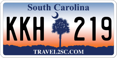SC license plate KKH219