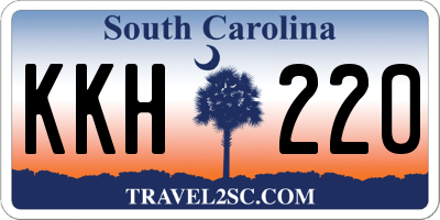 SC license plate KKH220