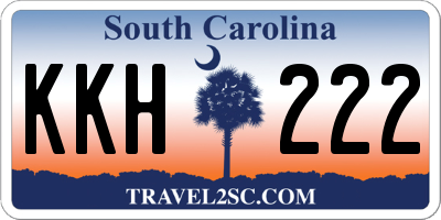 SC license plate KKH222