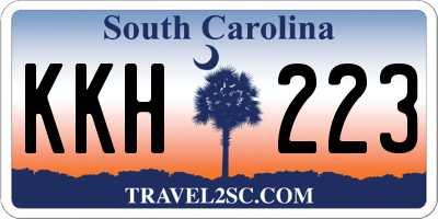 SC license plate KKH223