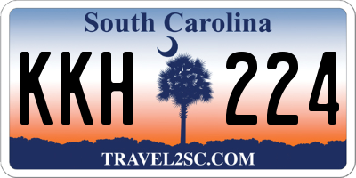 SC license plate KKH224