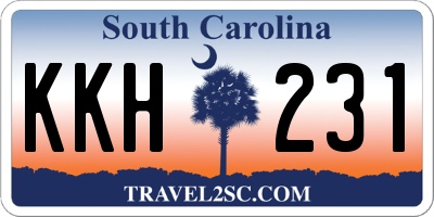 SC license plate KKH231