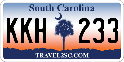 SC license plate KKH233
