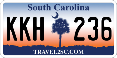 SC license plate KKH236