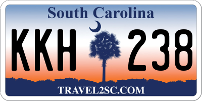SC license plate KKH238