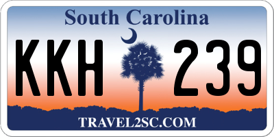 SC license plate KKH239