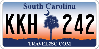 SC license plate KKH242