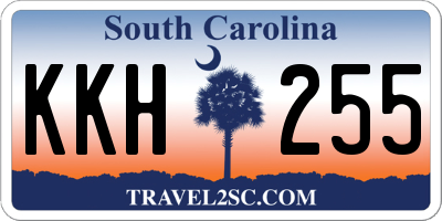 SC license plate KKH255