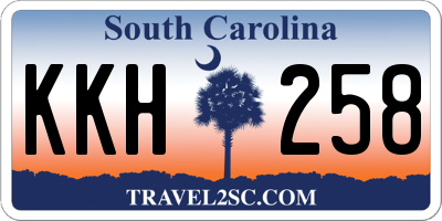 SC license plate KKH258