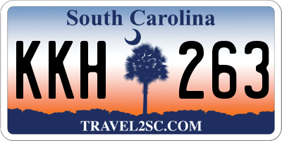 SC license plate KKH263