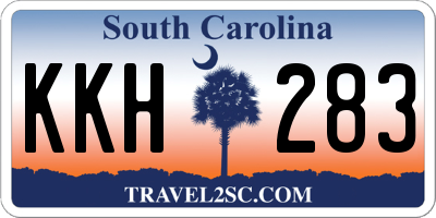 SC license plate KKH283